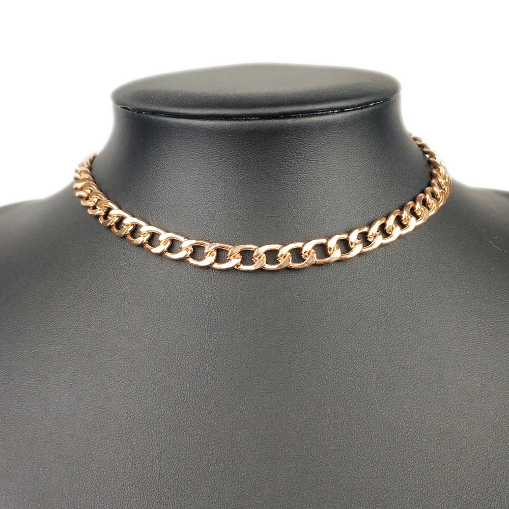 Fashion  Blade Chain on Neck Choker Necklace Women Sexy Flat Snake Chain Jewelry Gift Clavicle Necklace