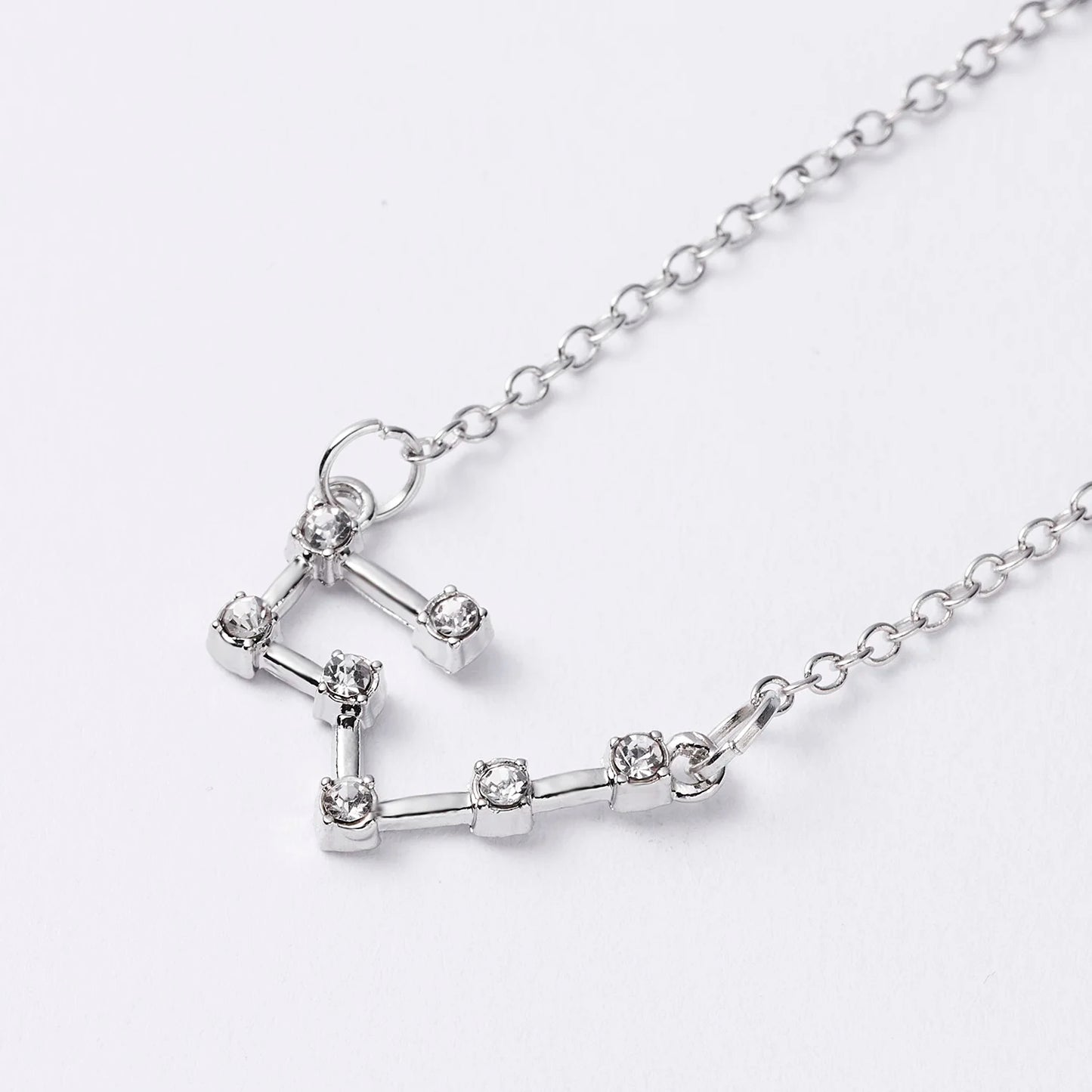 12 Constellation Zodiac Sign Necklace For Women Silver Color Jewelry Leo Aries Pendant Horoscope Necklace Chain Choker Gift