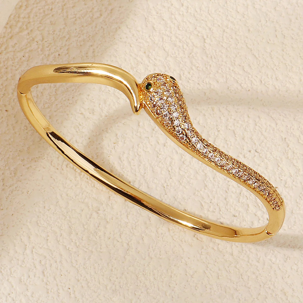 Trendy Stainless Steel Golden Snake Owl Zirconia Bracelet For Women Classic Animals Bangles Jewelry Accessories Summer As Gifts