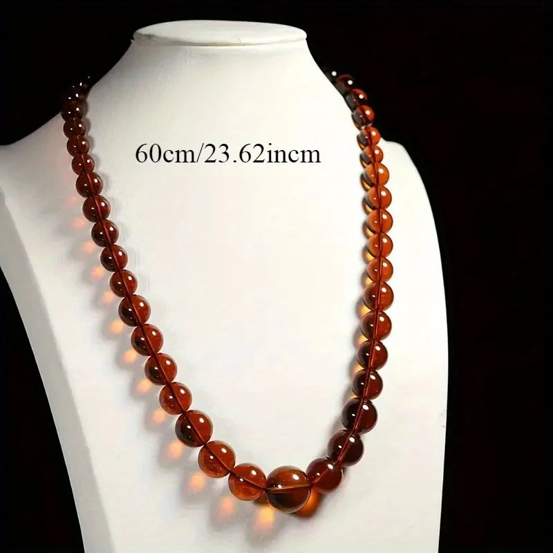 The New Amber Necklace Is The Same for Men and Women, Simple and Fashionable, and Versatile.