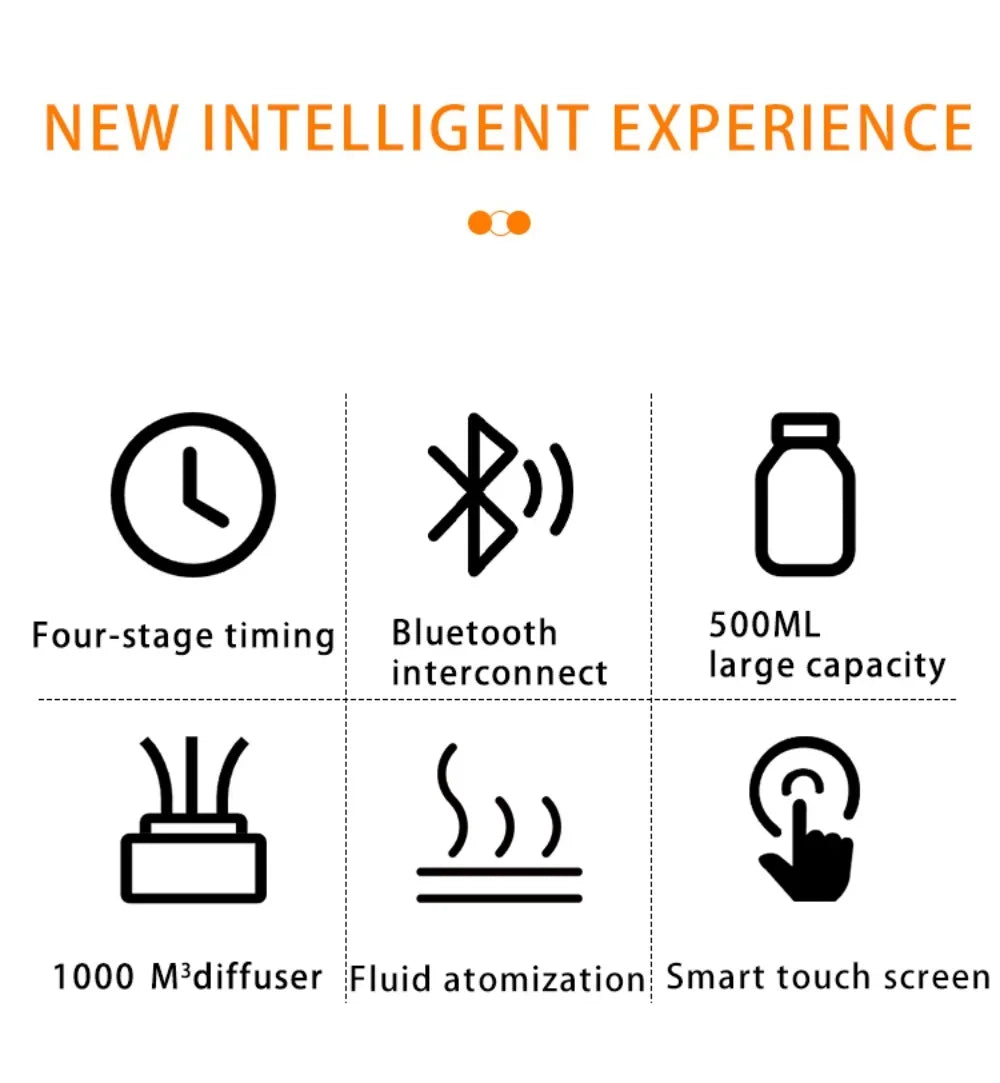 Aroma Diffuser 1000m³ Electric Scent Machine Smell Perfume Essential Oils Air Freshener 500ML Capacity Waterless Diffuser