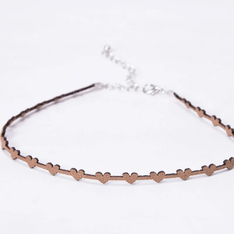 Necklace for Women Short Clavicle Lace Sexy Hearts Pearl Leaf Bow Butterfly Star Choker Lady Party Jewelry Girl Gift