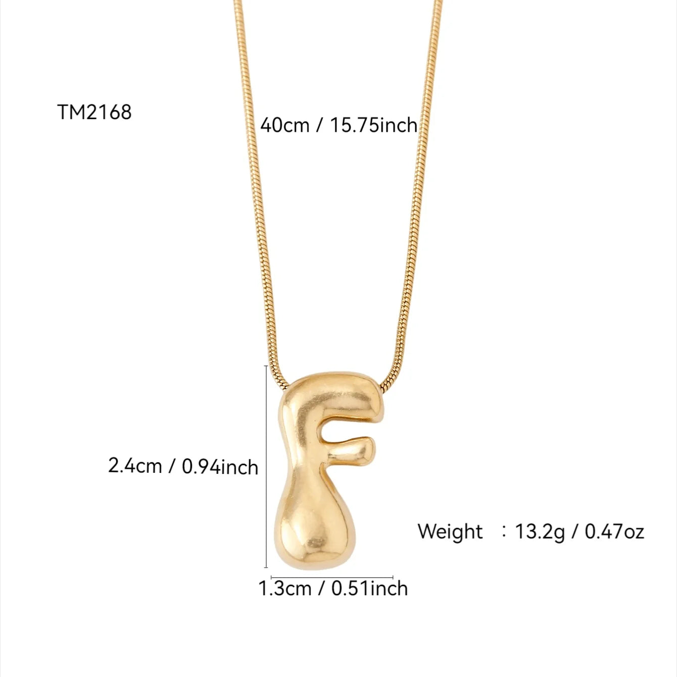 Korean Fashion Personality Cute Y2K Stainless Steel Plated 18K Gold, Q Version Of The Letter Pendant Necklace For Men And Women