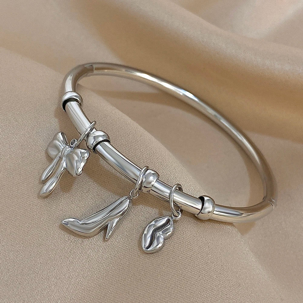 Greatera Gold Color Conch Shell Charm Stainless Steel Adjustable Bracelets Bangles for Women Ocean Animal Bracelet Beach Jewelry