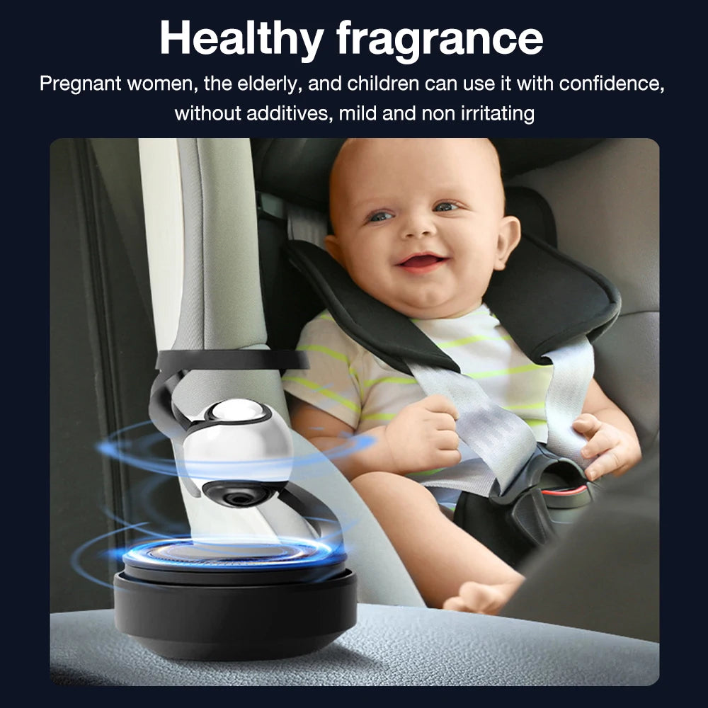 Solar Car Air Freshener Aromatherapy Diffuser Automatic Rotation Fragrance Perfume Remove Odor Interior Accessories