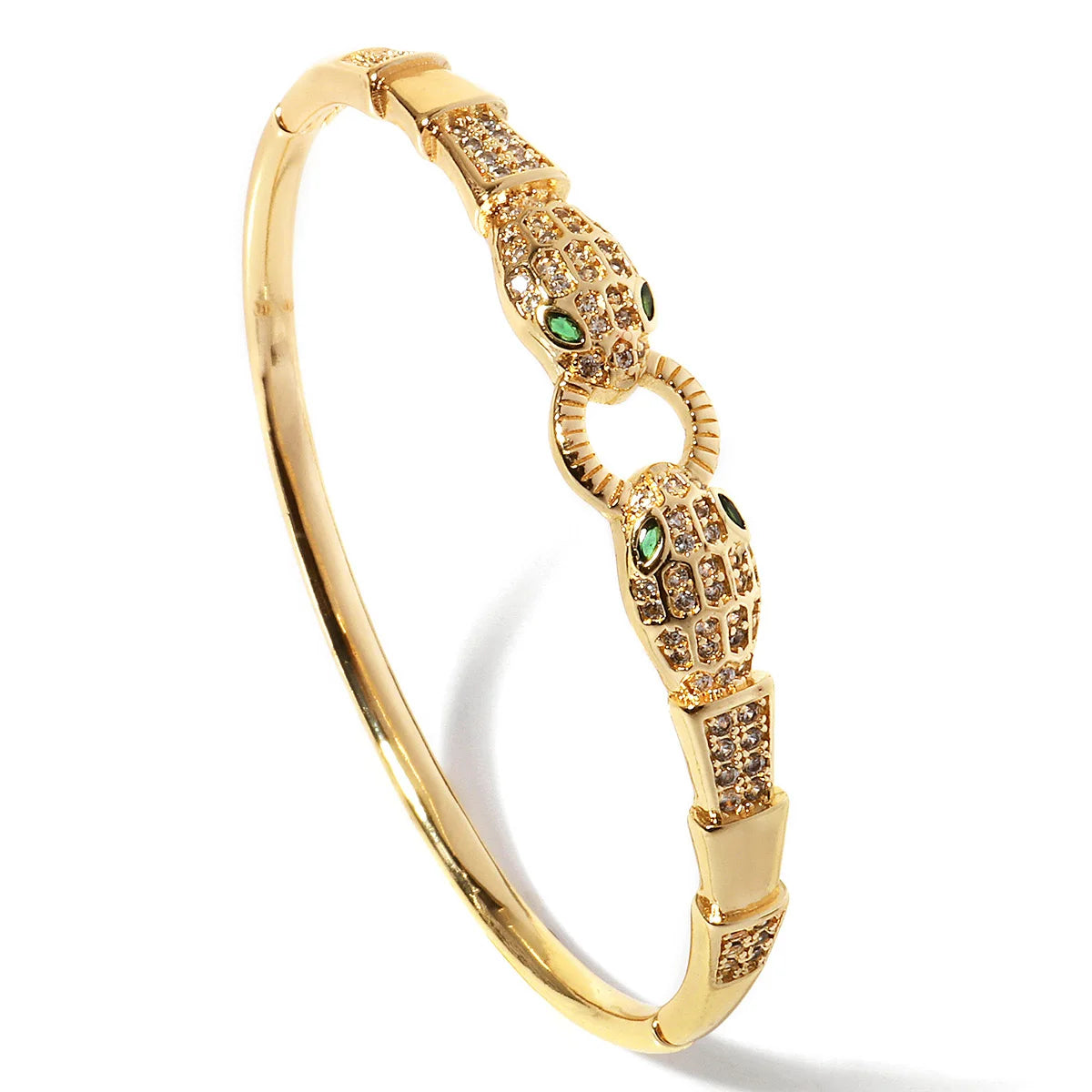 Trendy Stainless Steel Golden Snake Owl Zirconia Bracelet For Women Classic Animals Bangles Jewelry Accessories Summer As Gifts