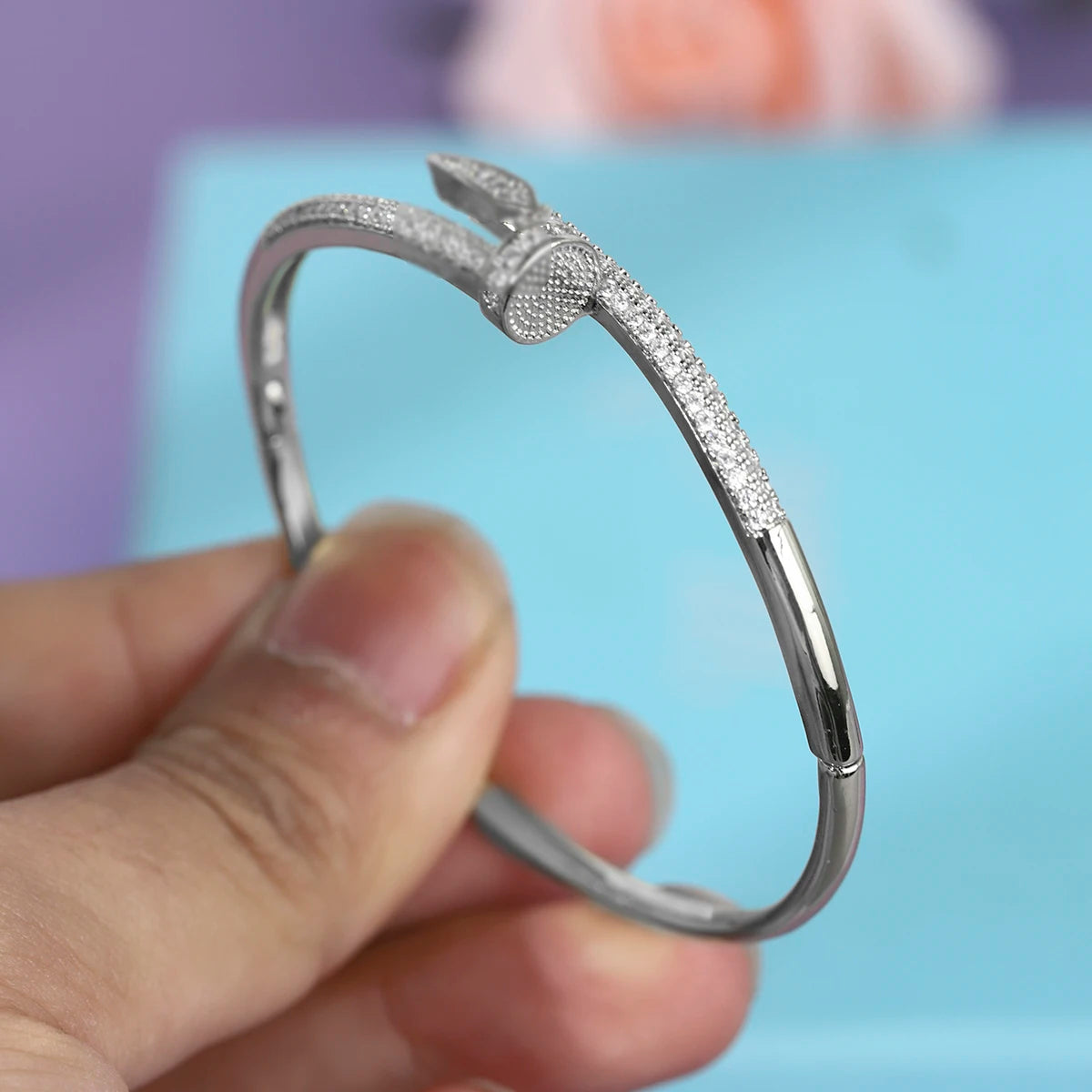 QYY Newest Copper with Zirconia Women's Bracelet Europe and United Daily Opening Bangles Holiday Show Jewelry Accessories