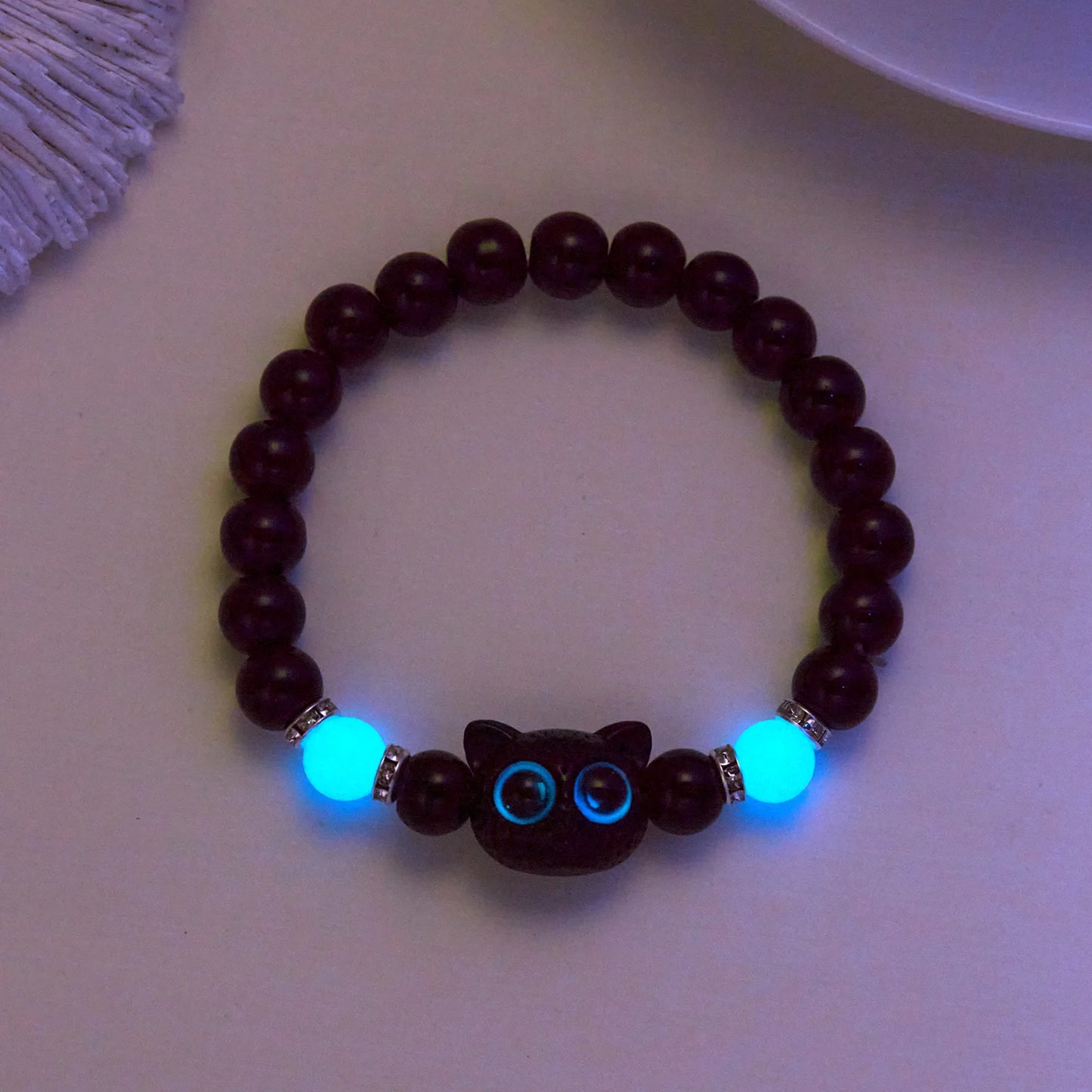 Gothic Fashion Black Cat Pendant Necklace for Women Cute Cartoon Resin 3D Animal Big Eye Kitten Choker Necklace Jewelry Gifts