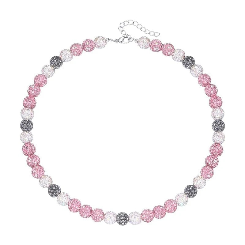 Baseball Necklace for Men Bling Baseball Necklace Rhinestone Ball Beaded Necklace baseball Players Lovers Inspired Jewelry