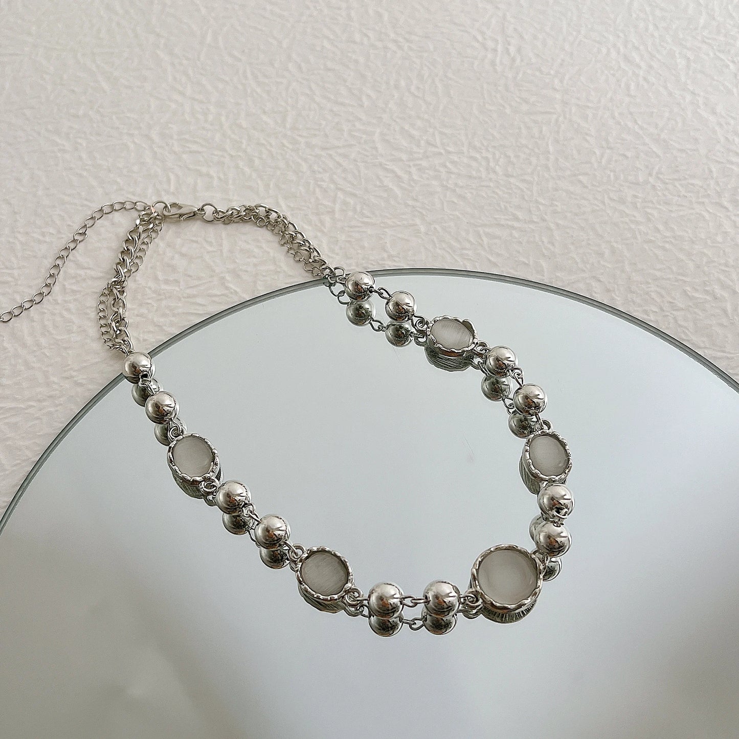 Y2K Crystal Pendant Necklaces New Fashion Silver Color Drop Necklace for Women Girls Light Luxury Clavicle Chain Jewelry 17KM