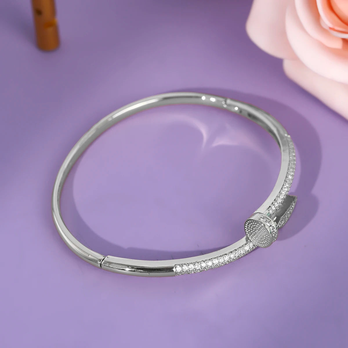 QYY Newest Copper with Zirconia Women's Bracelet Europe and United Daily Opening Bangles Holiday Show Jewelry Accessories