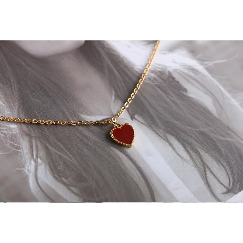 Necklace For Women Cute Simple Girls Animal Cat Sweet Heart Butterfly Pearl Embroidery Flowers Fashion