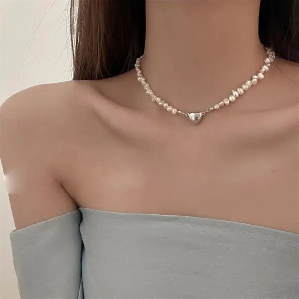 Minimalist Imitation Pearl Long Tassel Necklace For Women Ladies Elegant White Pearl Choker Clavicle Chain Wedding Party Jewelry