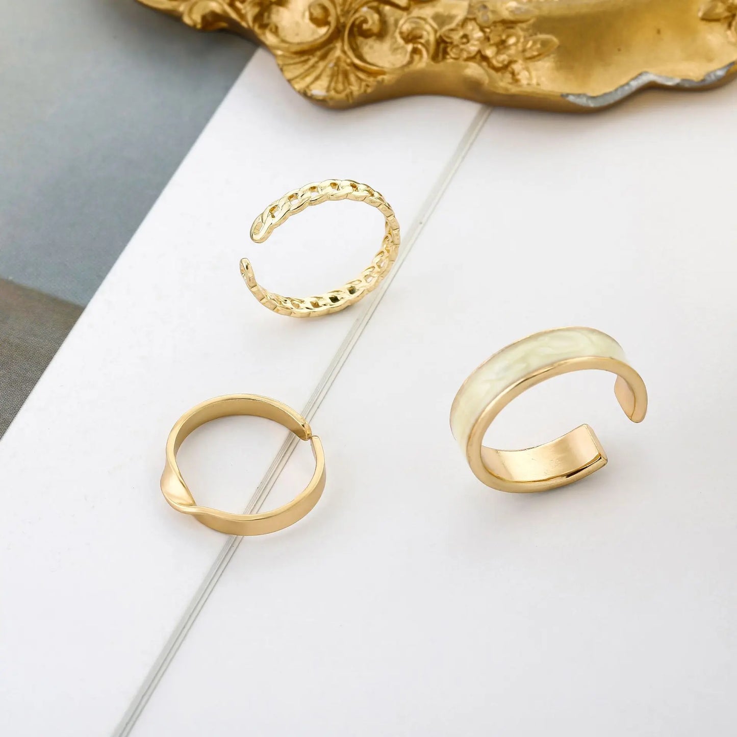 Hip Hop Rings For Women Man Punk Stainless Steel Adjustable Opening Personality Minimalist Finger Ring Party Fashion Jewelry