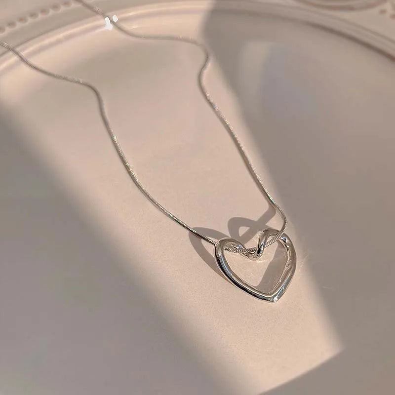 Y2K Shiny Star Necklace for Women Girls Silver Color Crystal Pendant Clavicle Chain Necklace Set Fashion New Trendy Party