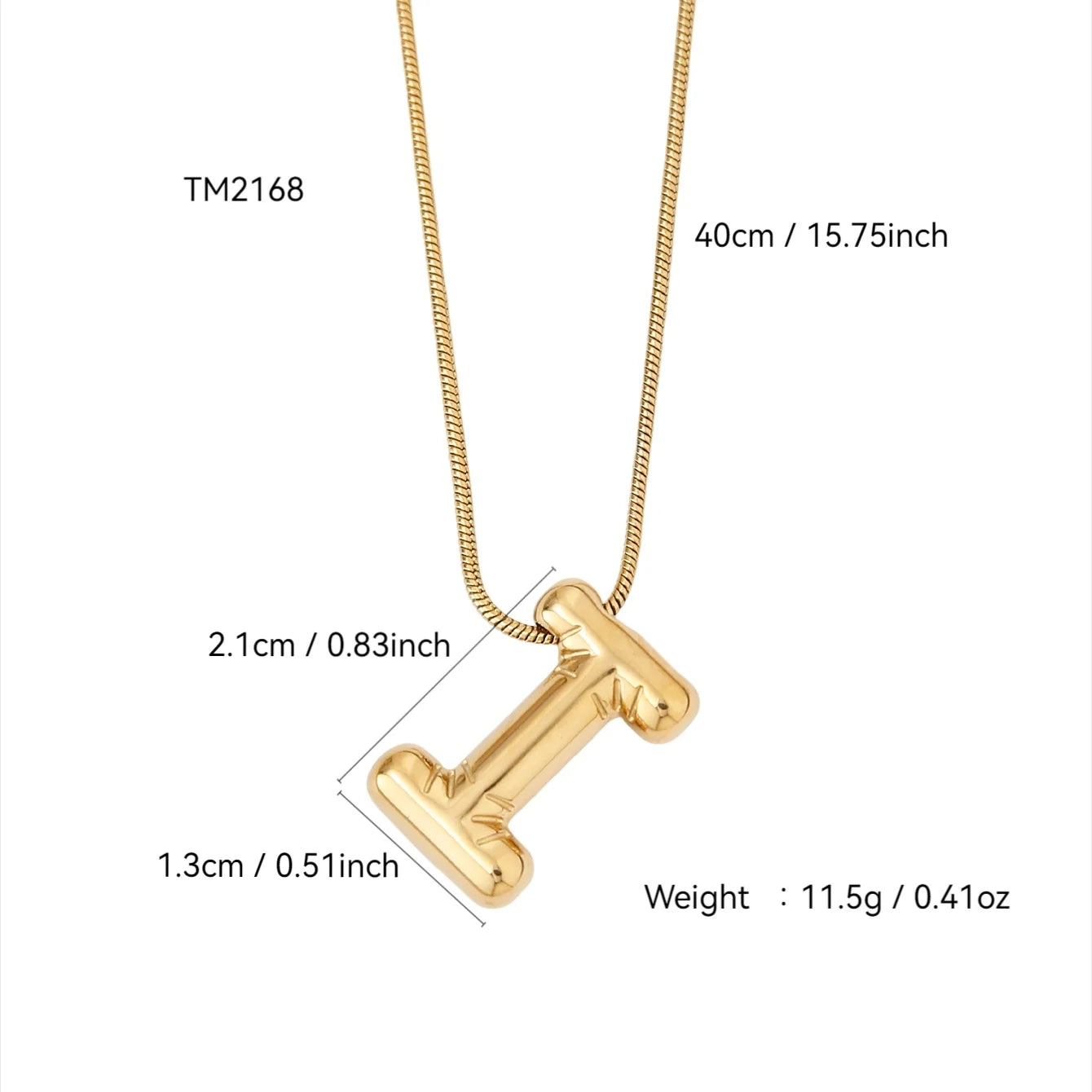 Korean Fashion Personality Cute Y2K Stainless Steel Plated 18K Gold, Q Version Of The Letter Pendant Necklace For Men And Women
