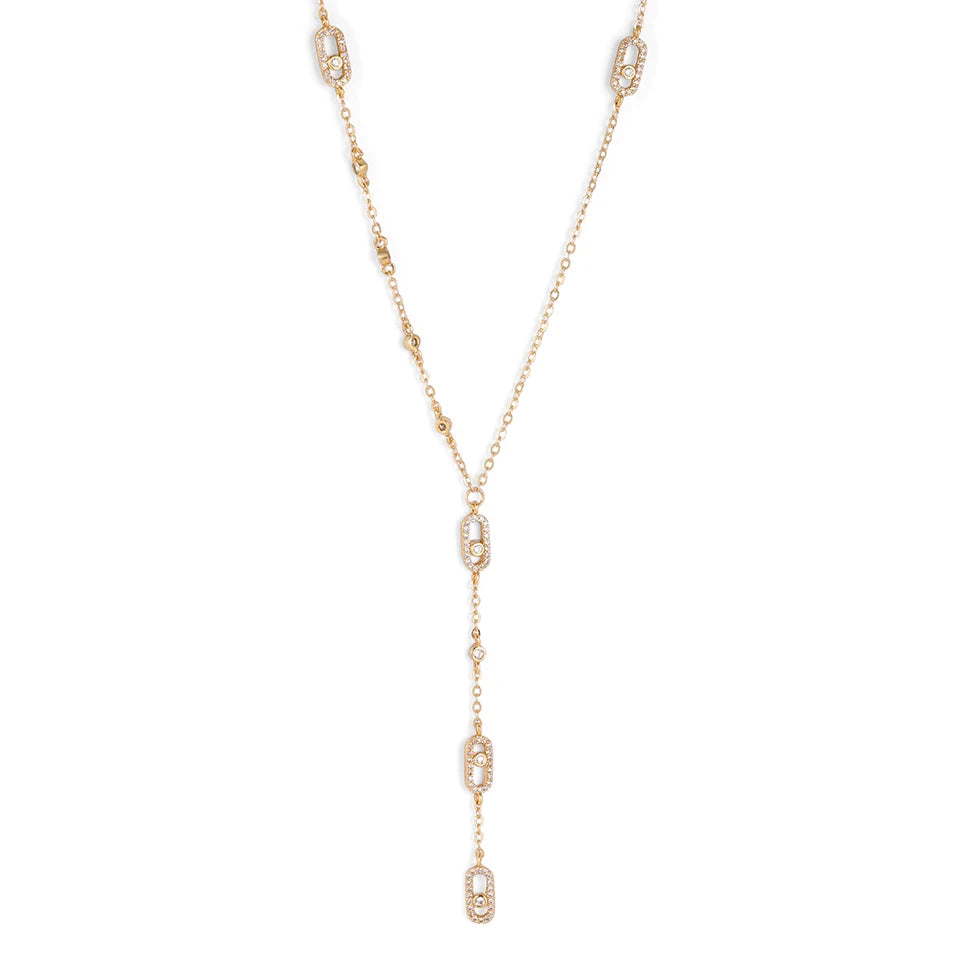 Classic Geometry Three Eye Pendant Tassel Neck Chain Clavicle Chain Necklace