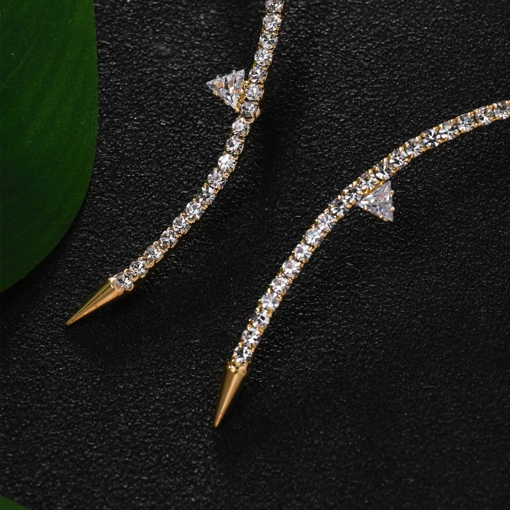 Stonefans Geometry Jewelry Necklace Y2k for Women Crystal Wedding Banquet Clavicle Fashion Choker Necklaces Accessories Vintage