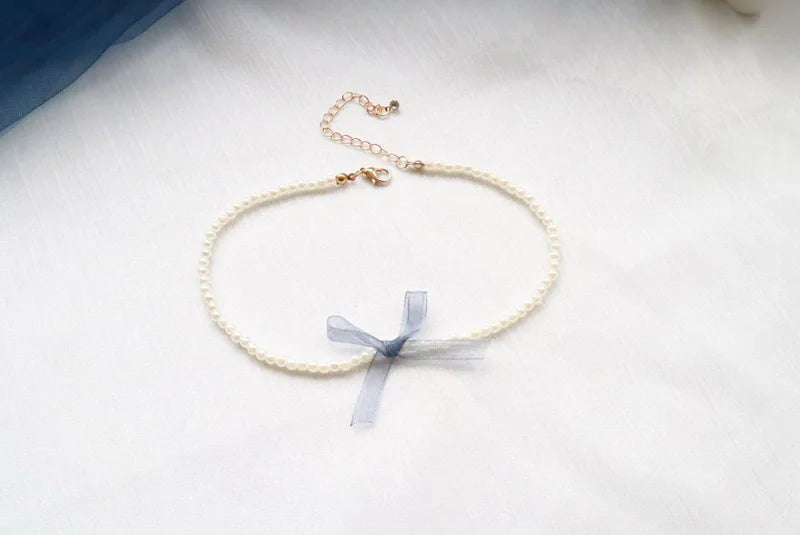 Necklace for Women Short Clavicle Lace Sexy Hearts Pearl Leaf Bow Butterfly Star Choker Lady Party Jewelry Girl Gift