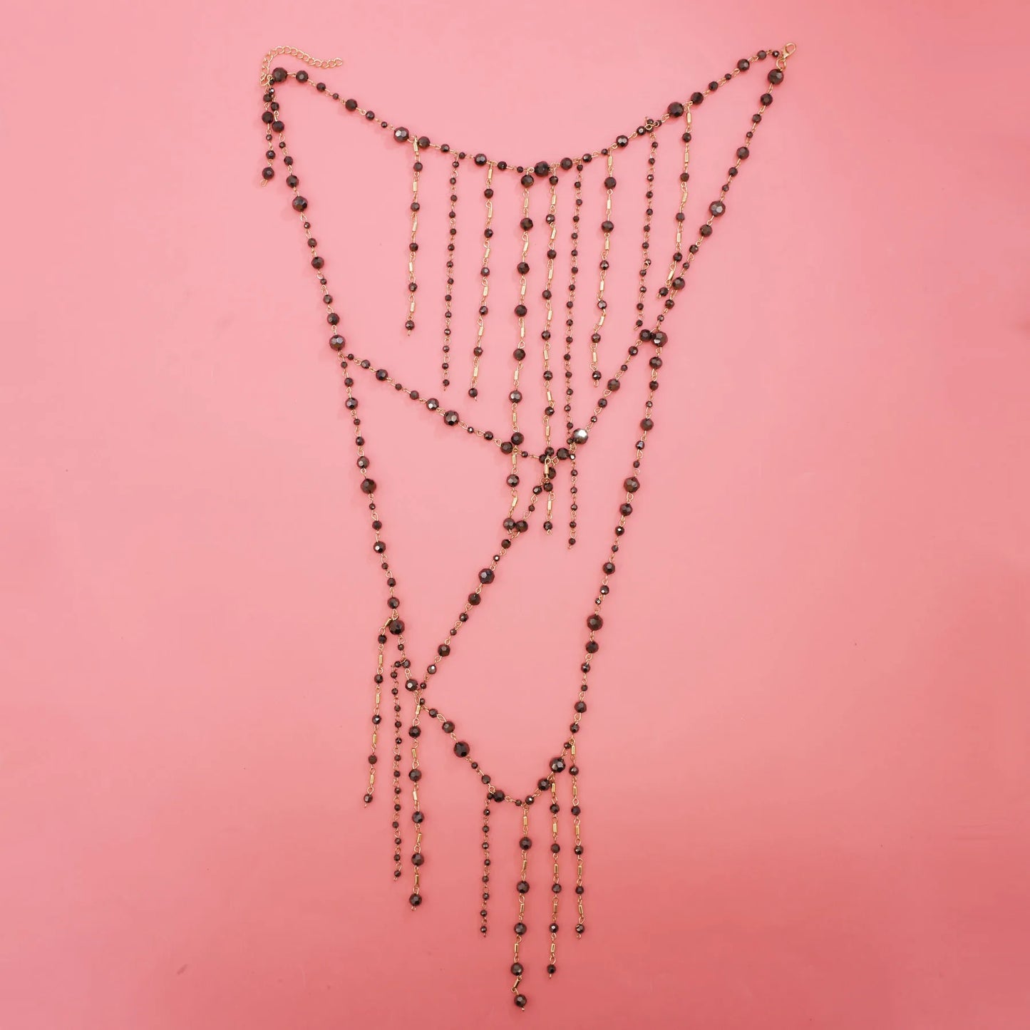 European and American Fashion Simple Collarbone Necklace For Women Multi Layer Chain Trendy Long Tassel Choker Jewelry Accessory