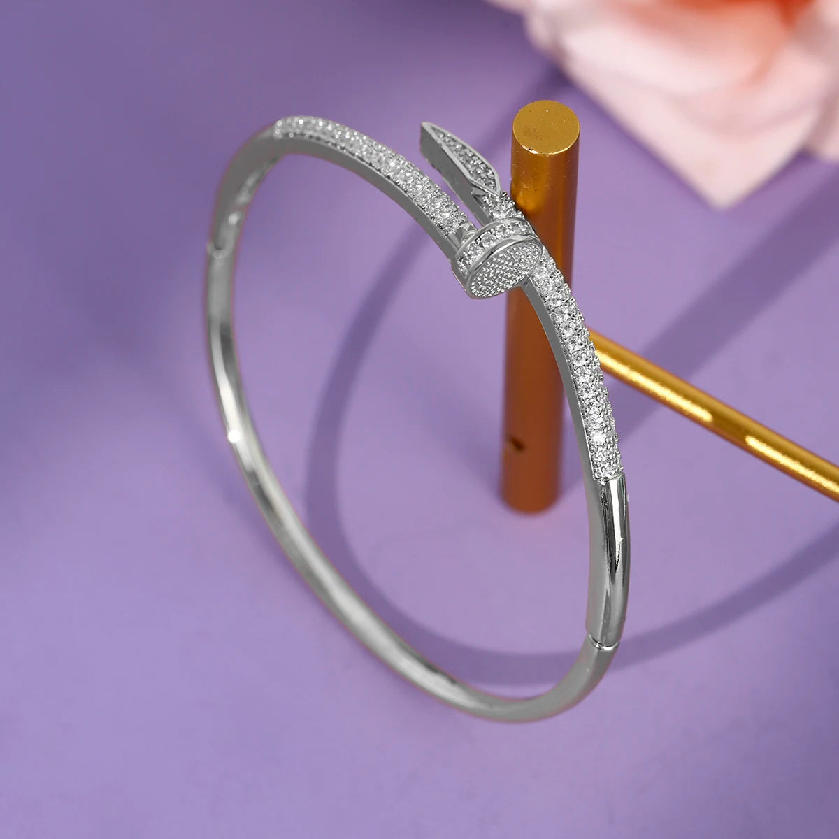 QYY Newest Copper with Zirconia Women's Bracelet Europe and United Daily Opening Bangles Holiday Show Jewelry Accessories