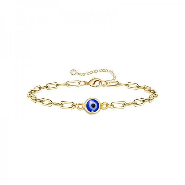 Fashion Turkish Evil Eye Gold Color Bracelet For Women Men Handmade Zircon Waist Chains Set Good Luck Party Jewelry Trendy Gift
