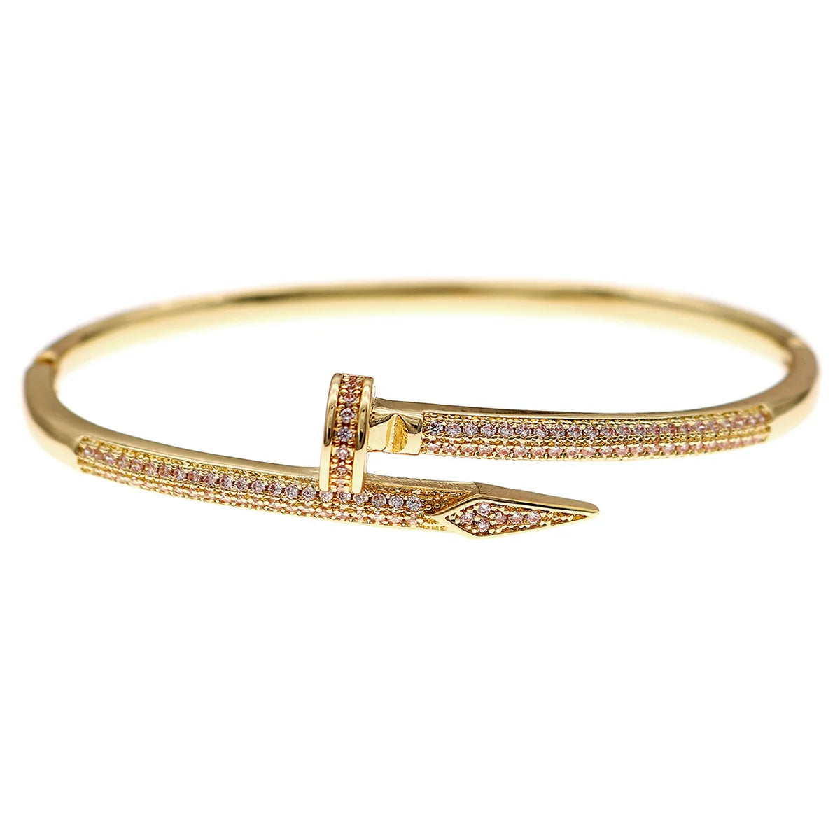 QYY Newest Copper with Zirconia Women's Bracelet Europe and United Daily Opening Bangles Holiday Show Jewelry Accessories