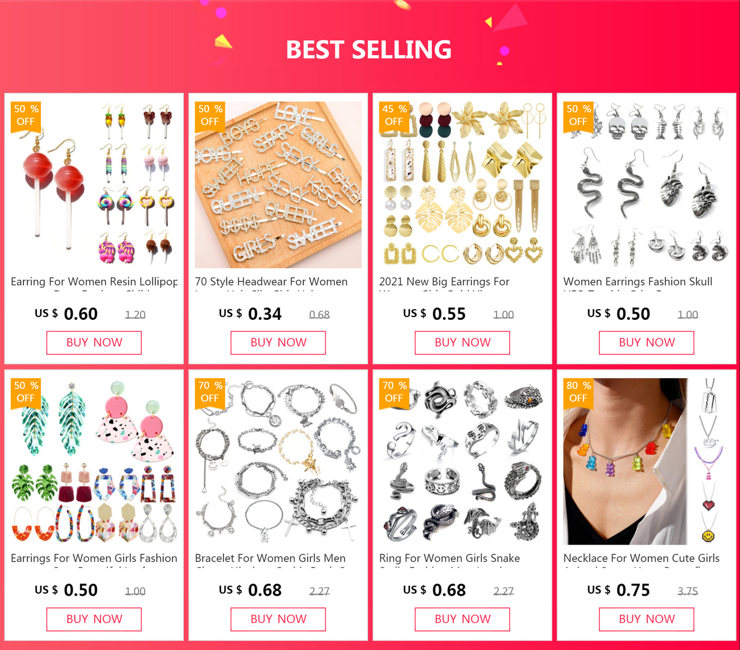 Necklace For Women Cute Simple Girls Animal Cat Sweet Heart Butterfly Pearl Embroidery Flowers Fashion