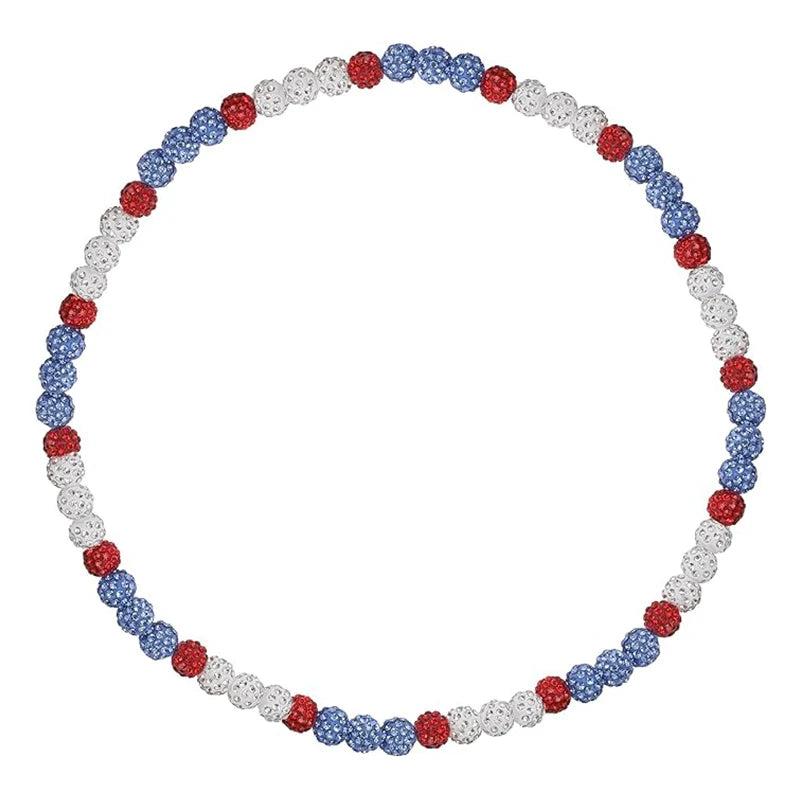 Baseball Necklace for Men Bling Baseball Necklace Rhinestone Ball Beaded Necklace baseball Players Lovers Inspired Jewelry