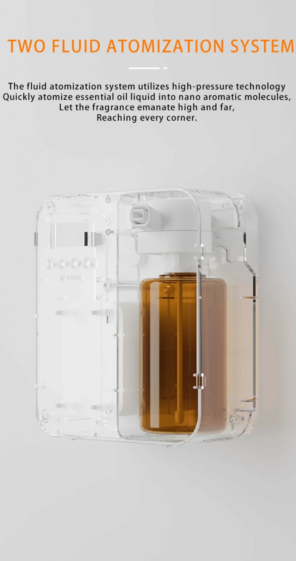 Aroma Diffuser 1000m³ Electric Scent Machine Smell Perfume Essential Oils Air Freshener 500ML Capacity Waterless Diffuser