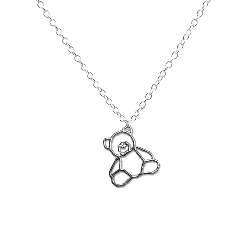 Necklace For Women Cute Simple Girls Animal Cat Sweet Heart Butterfly Pearl Embroidery Flowers Fashion