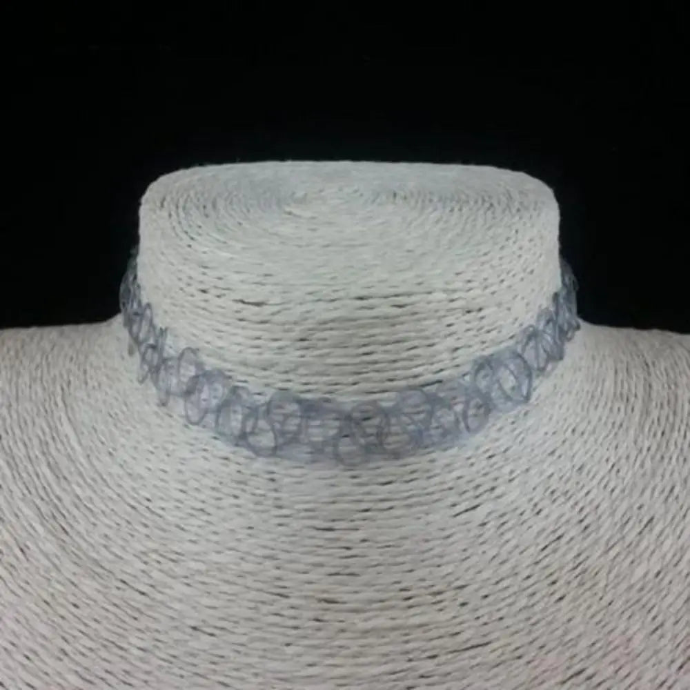 Tattoo Choker Necklace Braided Fish Thread Gothic Jewelry Women Vintage Elastic Neck Lace
