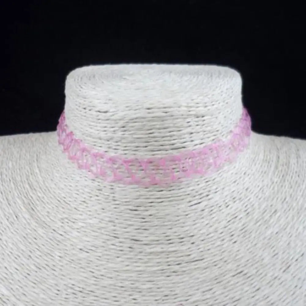Tattoo Choker Necklace Braided Fish Thread Gothic Jewelry Women Vintage Elastic Neck Lace