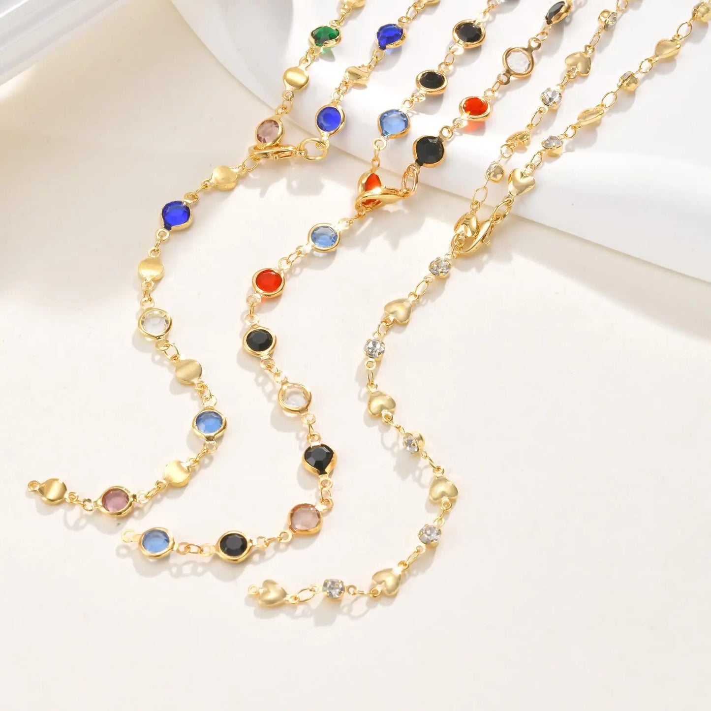 Long Y Shape Necklace, Multicolor Stone Beaded Chain Y2K Necklace for Women, Handmade Boho Summer Jewelry