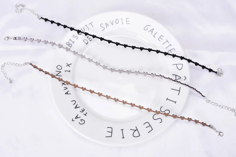 Necklace for Women Short Clavicle Lace Sexy Hearts Pearl Leaf Bow Butterfly Star Choker Lady Party Jewelry Girl Gift