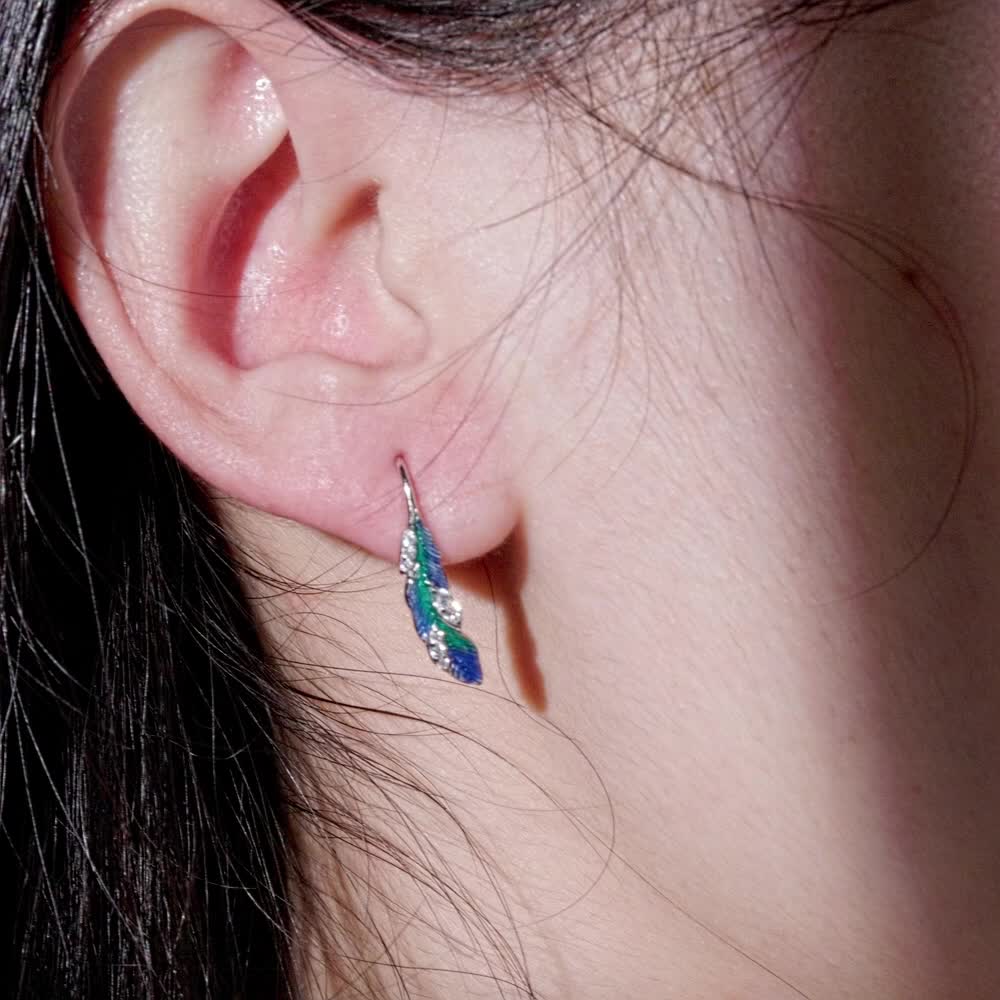 Sterling 925 Silver Exquisite Feather Design Dangle Earrings Elegant Cute Style Delicate Gift For Women