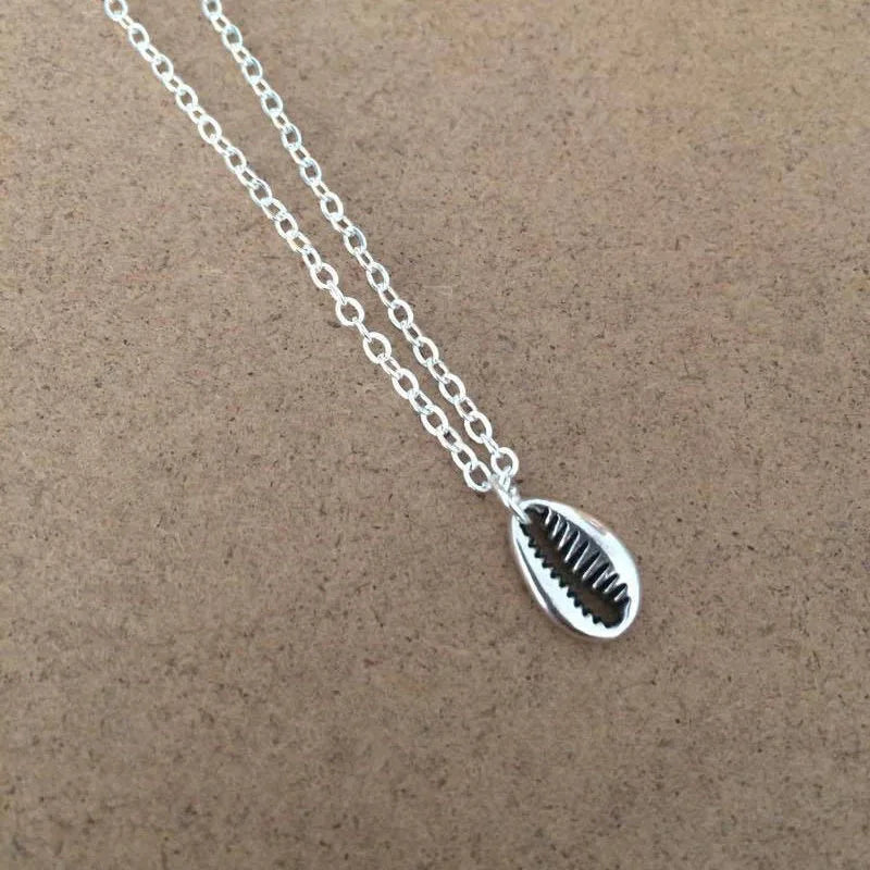 Women Necklace Boho Beach Sea Shell Cowrie Pendant Gold/Silver Plated Chain Necklace Fashion Jewelry Best Gifts