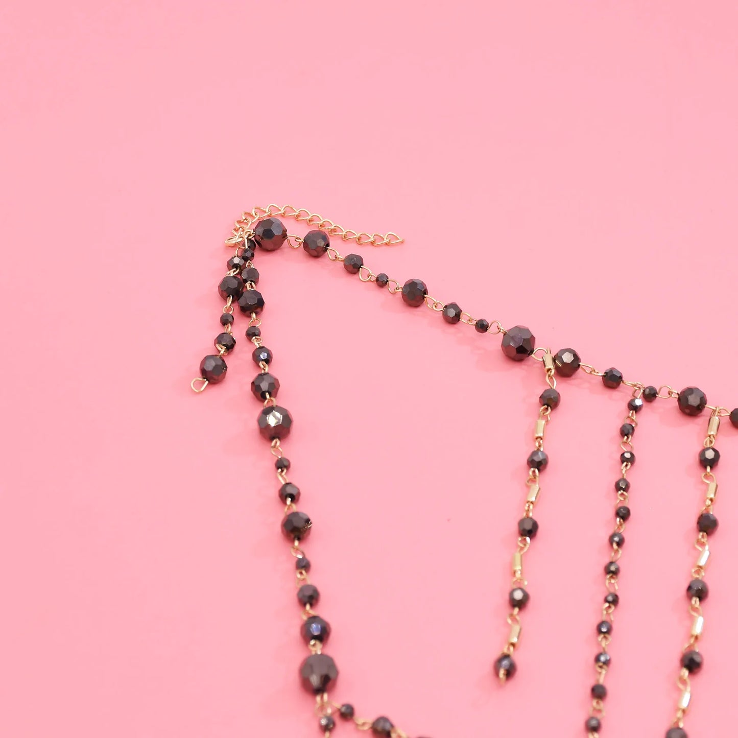 European and American Fashion Simple Collarbone Necklace For Women Multi Layer Chain Trendy Long Tassel Choker Jewelry Accessory