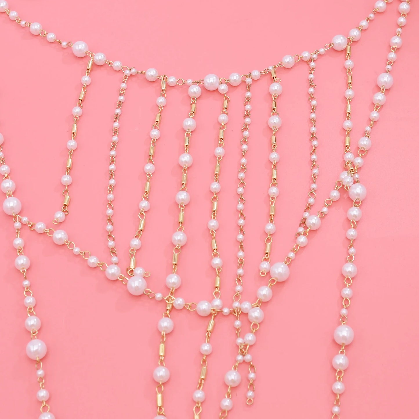 European and American Fashion Simple Collarbone Necklace For Women Multi Layer Chain Trendy Long Tassel Choker Jewelry Accessory