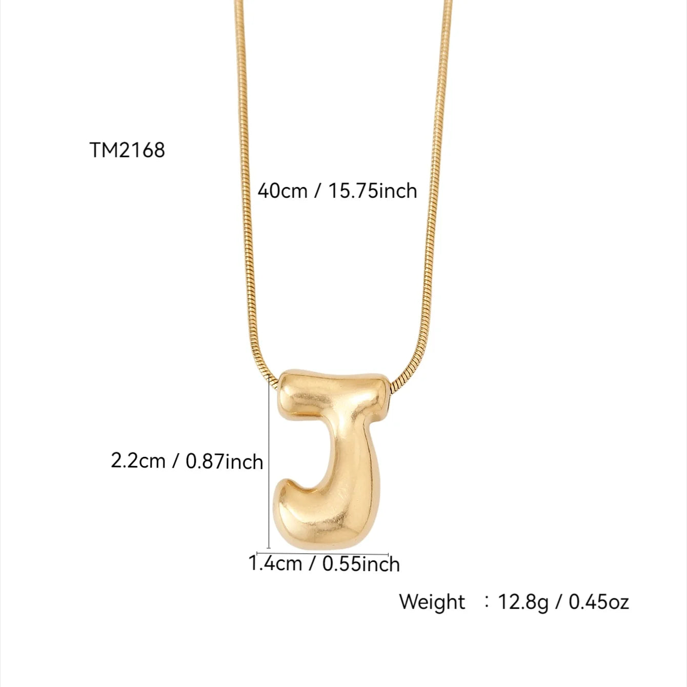 Korean Fashion Personality Cute Y2K Stainless Steel Plated 18K Gold, Q Version Of The Letter Pendant Necklace For Men And Women