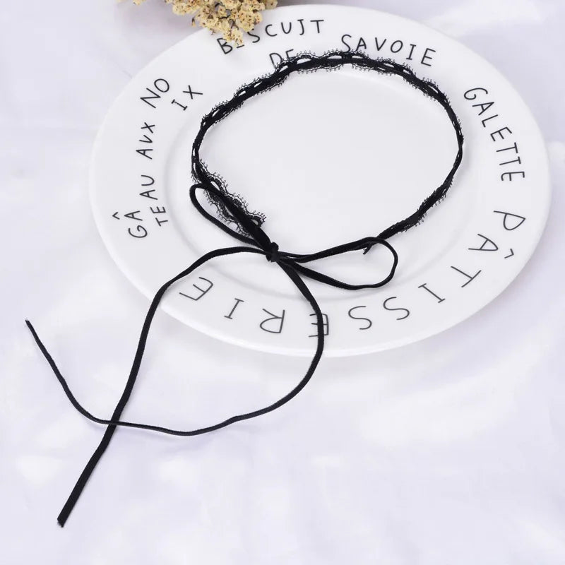 Necklace for Women Short Clavicle Lace Sexy Hearts Pearl Leaf Bow Butterfly Star Choker Lady Party Jewelry Girl Gift