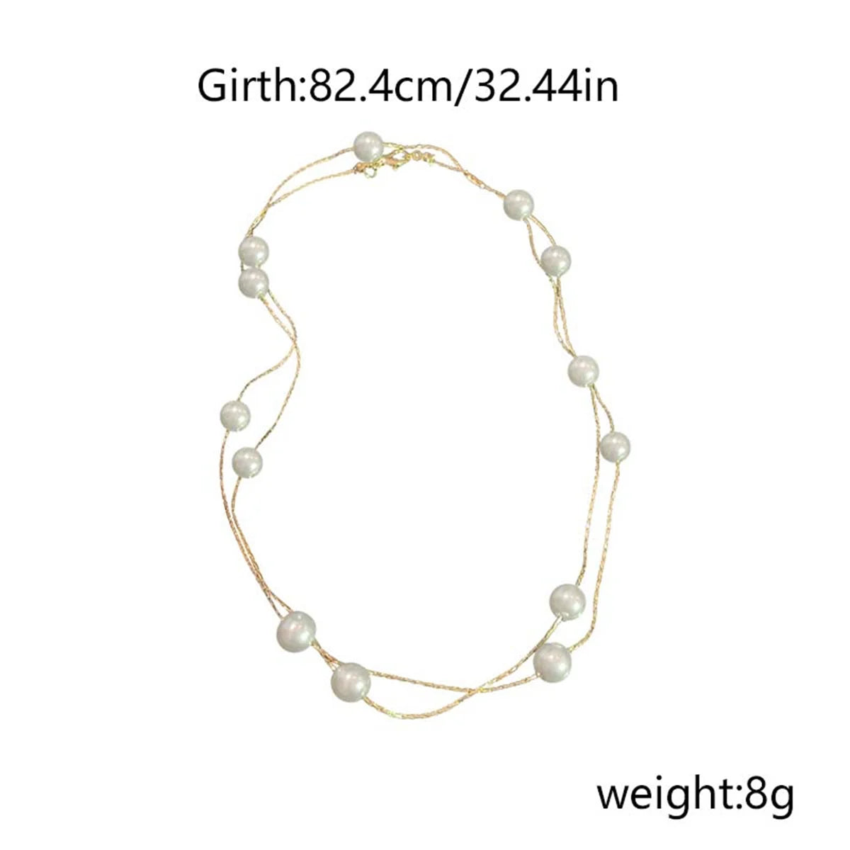 Minimalist Imitation Pearl Long Tassel Necklace For Women Ladies Elegant White Pearl Choker Clavicle Chain Wedding Party Jewelry