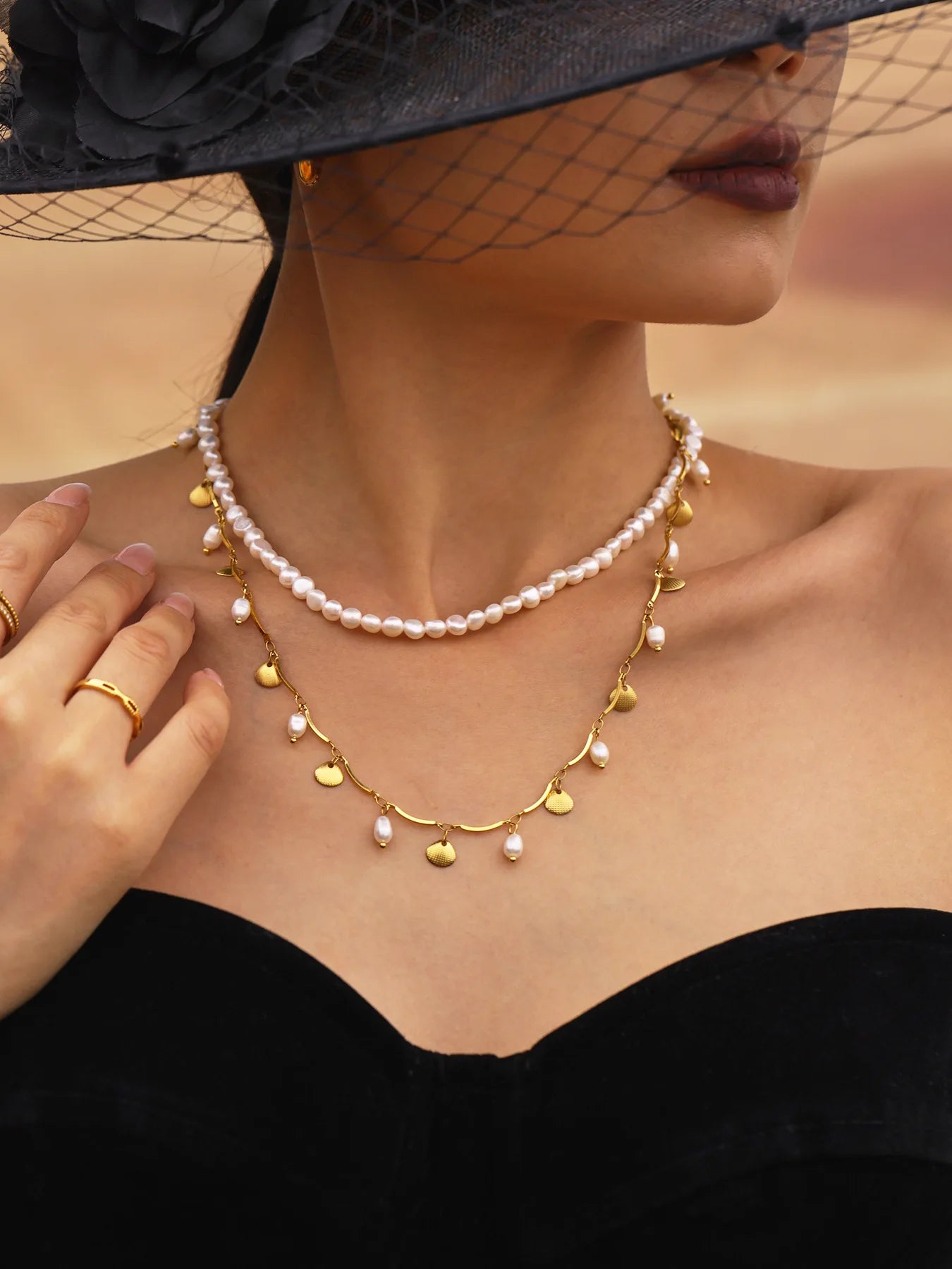 2025 New Necklace For Women Light Luxury Pearl Shell Design Clavicle Chain Beach Neck Decoration Chain Jewelry Neck Accessories