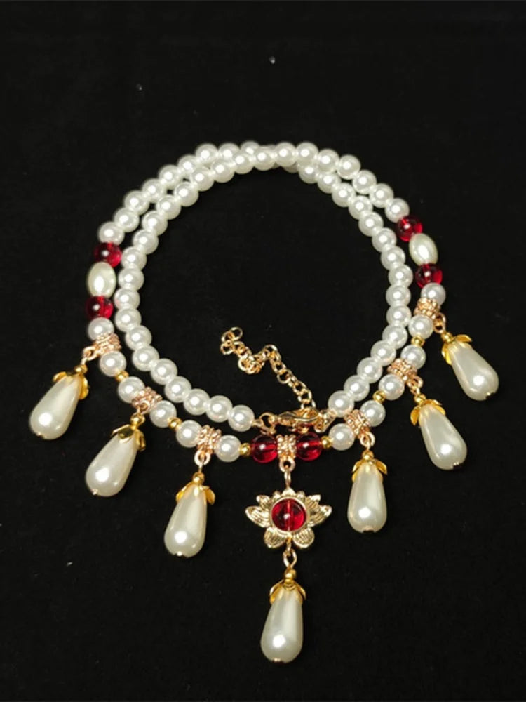 Pearl Necklace Pendant Collier Designer Jewelry Luxury Girl Lady Fashion Party Gifts for Women