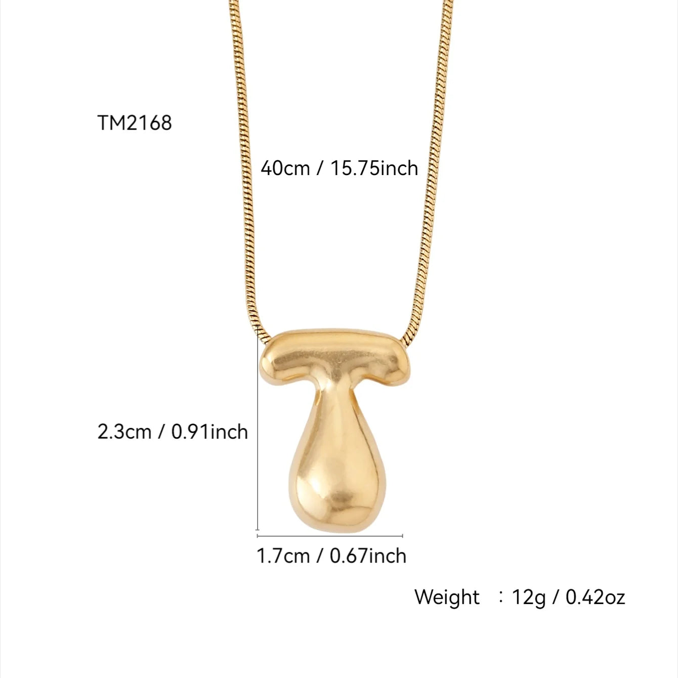 Korean Fashion Personality Cute Y2K Stainless Steel Plated 18K Gold, Q Version Of The Letter Pendant Necklace For Men And Women
