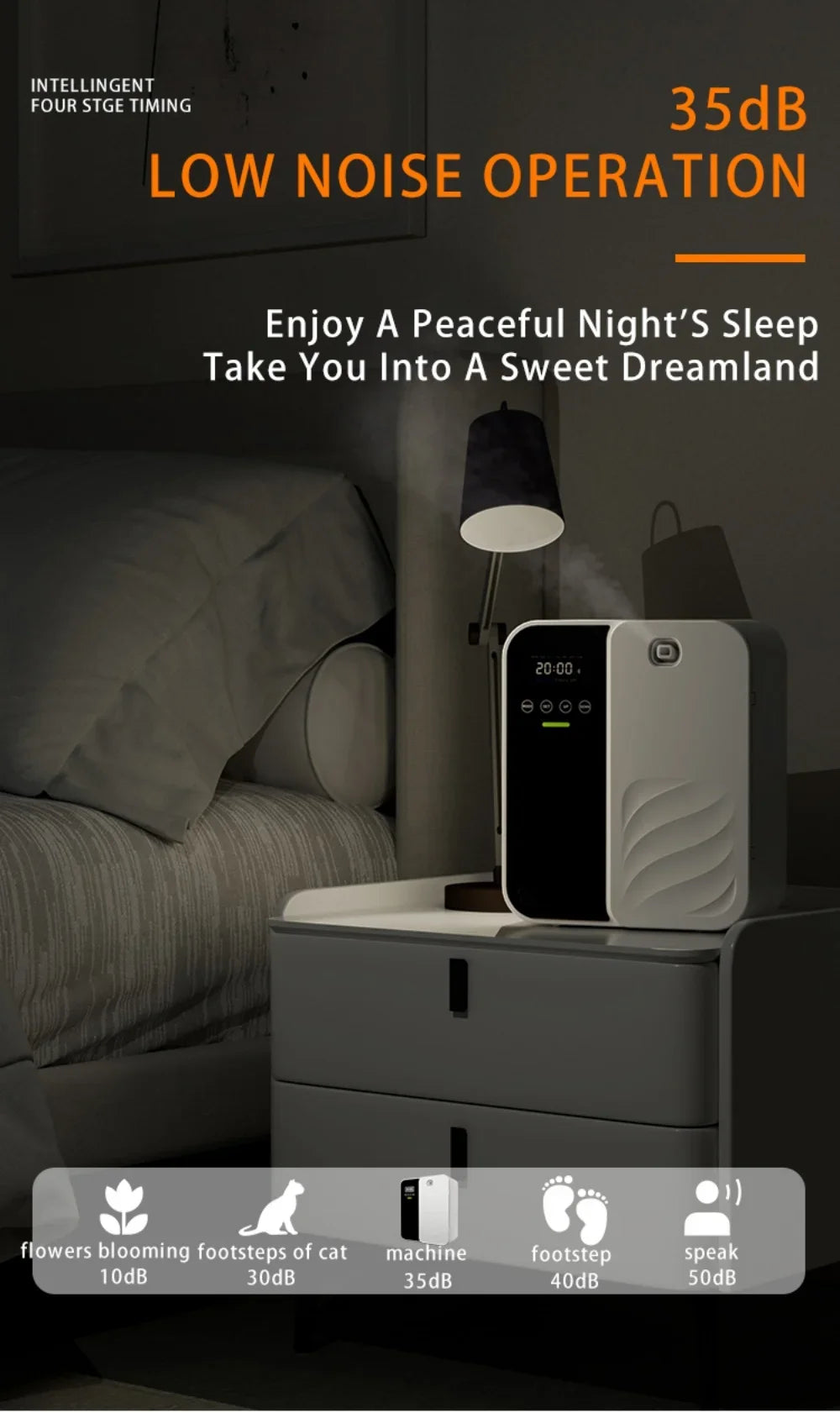 Aroma Diffuser 1000m³ Electric Scent Machine Smell Perfume Essential Oils Air Freshener 500ML Capacity Waterless Diffuser