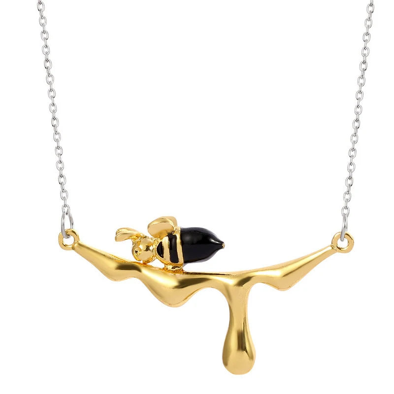 Necklace For Women Cute Simple Girls Animal Cat Sweet Heart Butterfly Pearl Embroidery Flowers Fashion