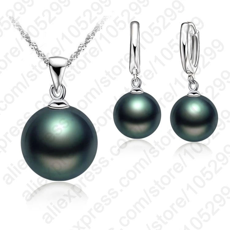 Genuine 925 Sterling Silver Bridal Jewelry Sets Pearl Fashion Jewelry Women Girls Engagement Anniversary Fine Gift Wholesale