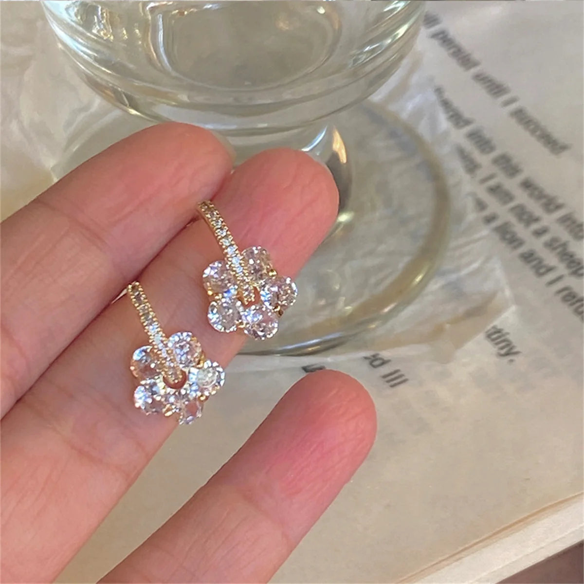 Korean Exquisite Planet Moon Butterfly Tassel Earrings for Women Sparkling Crystal Asymmetrical Drop Earrings Girl Party Jewelry
