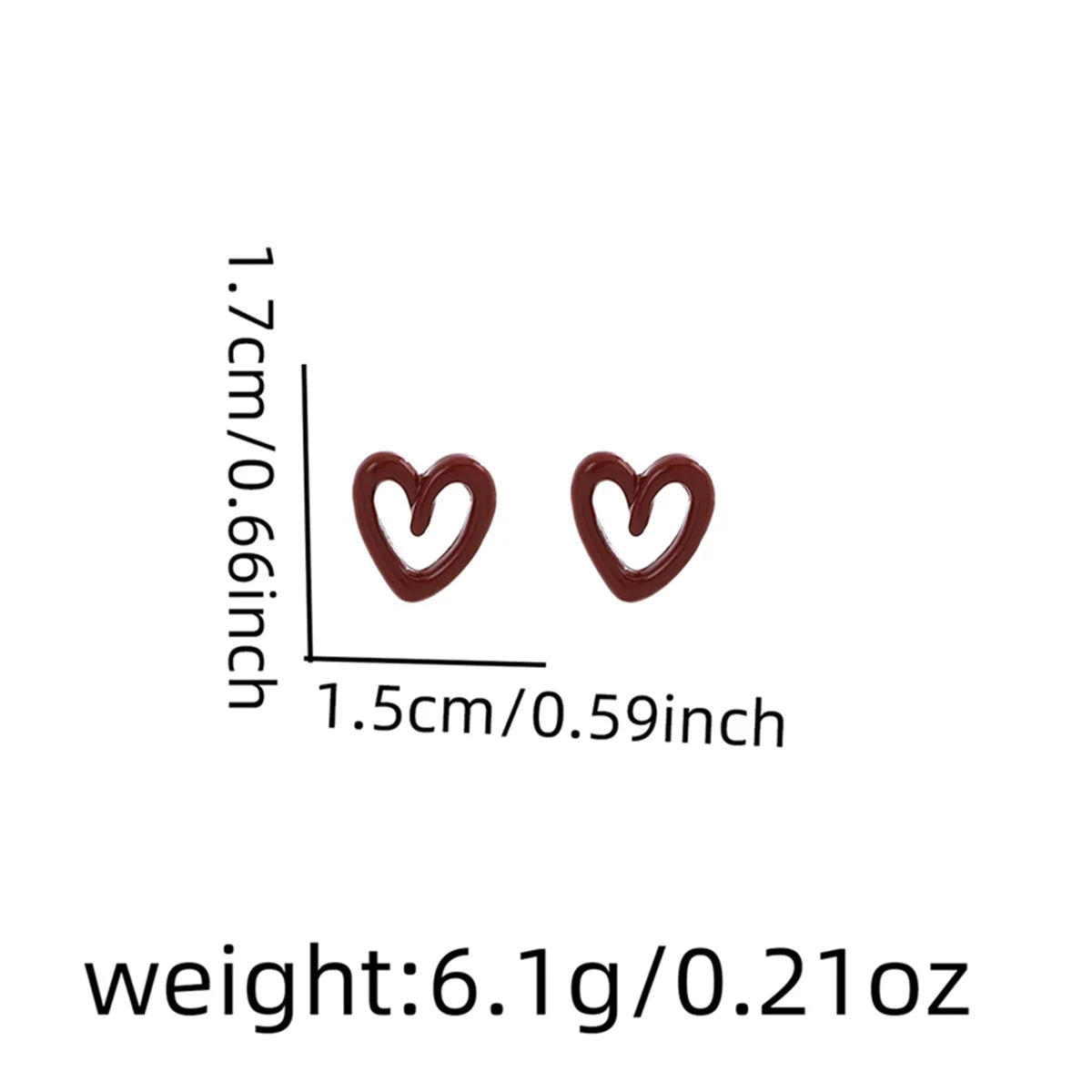 Vintage Trendy Red Enamel Geometric Round Heart Stud Earrings For Women Light Luxury Imitation Pearl Square Oval Earring Jewelry